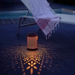 Lanterne solaire LED extérieur terracotta 0,05 W 2 lm rechargeable IP44