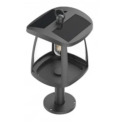 Lanterne Solaire LED sur Poteau Éclairage Extérieur Autonome et Sans Câble