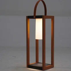 Lanterne solaire Seraphina Tall bois finition métal IP44 40lm