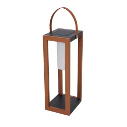 Lanterne solaire Seraphina Tall bois finition métal IP44 40lm
