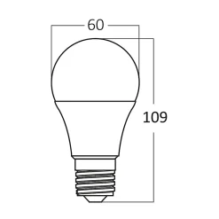 Le lot de 10 ampoules LED A60 9W (Eq. 60W) E27 3000K