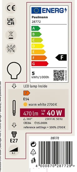 LED B75 Fantastic Colors 470lm E27 grd 2700K 230V