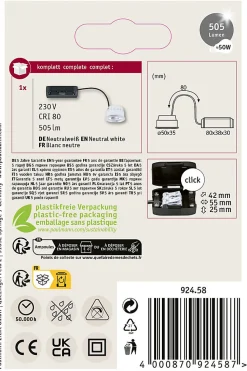 LED Coin Nova 50mm Coin 2,8W 505lm 230V 4000K Clair
