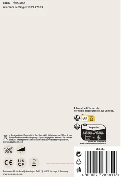 LED G125 anneau réfléch 600lm E27 2700K 6,5W 230V Argent gradable