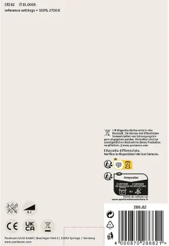 LED G125 anneau réfléch 600lm E27 2700K 6,5W 230V Noir mate gradable