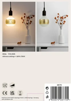 LED G125 AnnRéfl pul 420lm E27 gold grd 2700K 230V