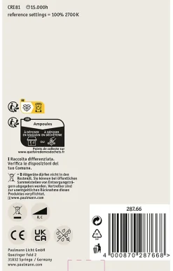 LED G95 Inner Shape 270lm smoke gradable 4W E27 2700K 230V