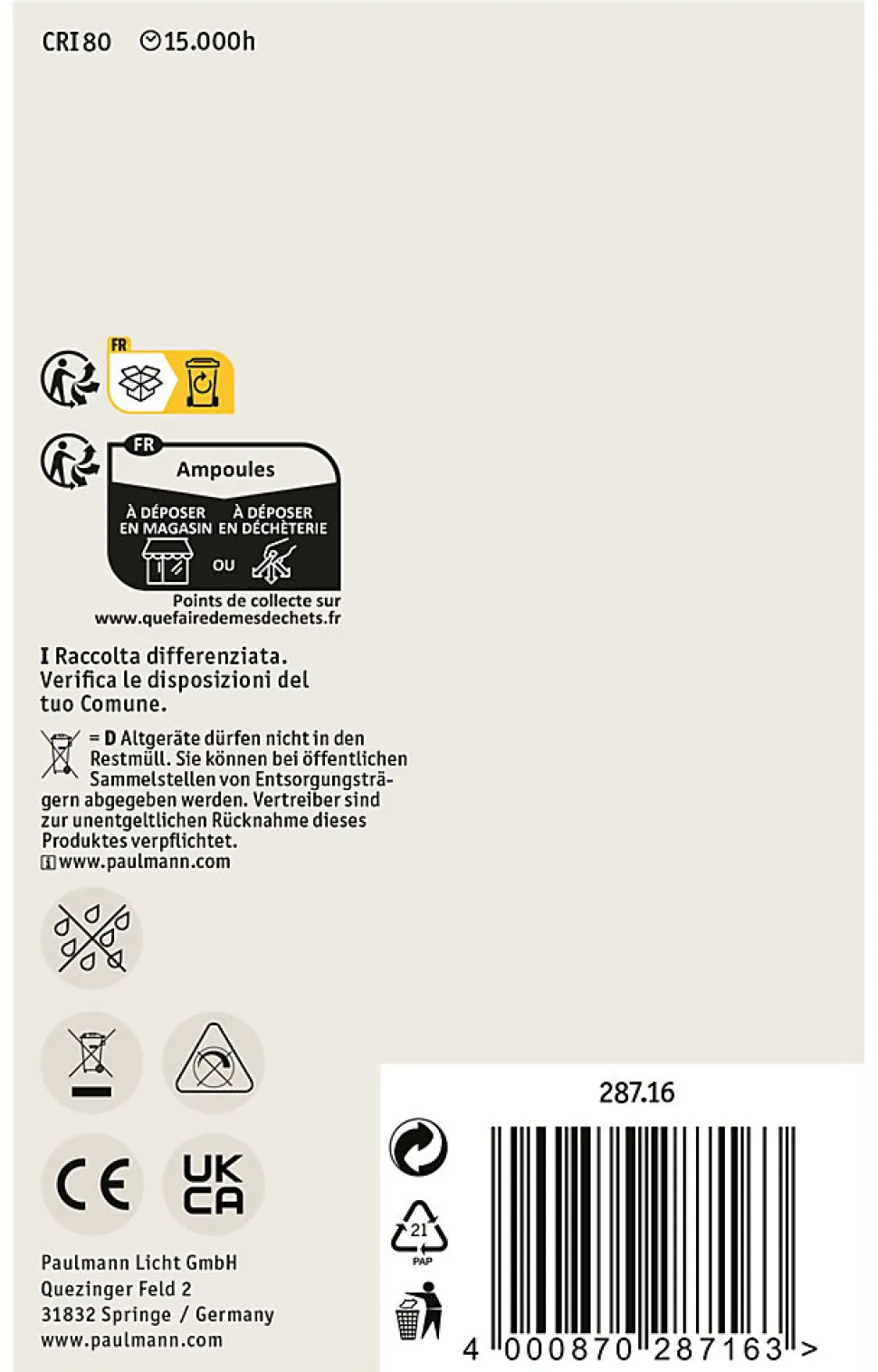 LED G95 680lm E27 6,5W Doré 2500K 230V