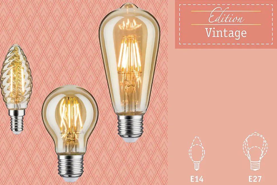 LED ST64 680lm E27 6,5W Doré 2500K 230V