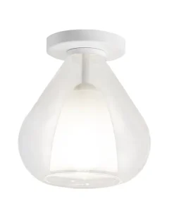 Lila - Plafonnier rond d.20cm Fabas Luce - Applique avec ampoule LED E27 MAX 40W - Transparent
