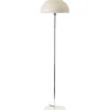 LILLIAN Lampadaire 1L beige/chrome/travertin clair E27 20W - métal/pierre de travertin - ampoule non incluse