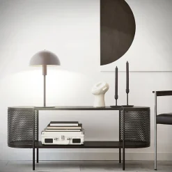 LILLIAN Lampe à poser taupe métal -E14 28W - ampoule non incluse