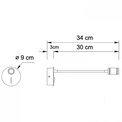 Liseuse murale blanche souple avec interrupteur - Aski
