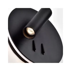 Liseuse tendance double LED et interrupteur - noir - Bilbao