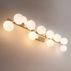 Longue applique dorée 13 verres blancs - Ambrosia