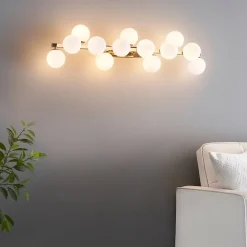 Longue applique dorée 13 verres blancs - Ambrosia