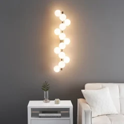 Longue applique dorée 13 verres blancs - Ambrosia