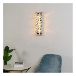 Longue lampe chromée très design 62 cm - Memphis