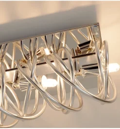 Longue lampe chromée très design 62 cm - Memphis