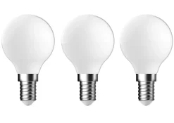 Lot 3 ampoules LED à filament mini globe E14 470lm 3.4W = 40W Ø4.5cm IPX4 Diall blanc neutre