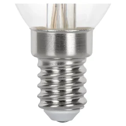 Lot 2 ampoules LED à filament flamme Jacobsen E14 470 lm 3.4W 40W blanc chaud transparent