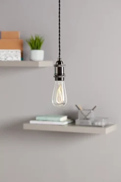 Lot 2 ampoules LED à filament ST64 E27 470lm 4.9W = 40W Ø6.4cm Diall blanc chaud