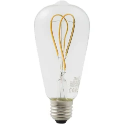 Lot 2 ampoules LED à filament ST64 E27 470lm 4.9W = 40W Ø6.4cm Diall blanc chaud