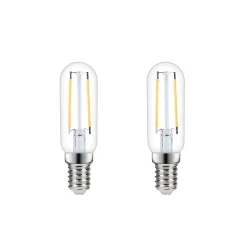 Lot 2 ampoules LED à filament T25 E14 136lm 1W = 15W Ø2.5cm Diall blanc chaud