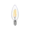 Lot 3 ampoules LED à filament flamme E14 470lm 3.4W = 40W Ø3.5cm Diall blanc chaud