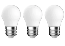 Lot 3 ampoules LED à filament mini globe E27 470lm 3.4W = 40W Ø4.5cm IPX4 Diall blanc neutre