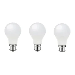 Lot 3 ampoules LED A60 B22 1055lm 9.5W = 75W Ø6cm Diall blanc chaud