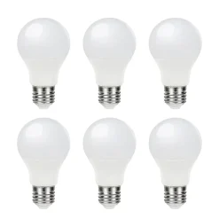 Lot 6 ampoules LED A60 E27 806lm 7.3W = 60W Ø6cm Diall blanc chaud