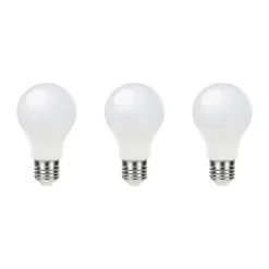 Lot 3 ampoules LED A60 E27 1055lm 9.5W = 75W Ø6cm Diall blanc chaud
