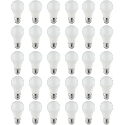 Lot 30 ampoules LED Diall E27 8W 806lm blanc chaud