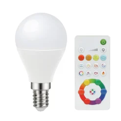 Lot 3 ampoules LED mini globe E14 470lm 5.3W = 40W Ø4.5cm Diall RVB et blanc chaud aux nuance blanc froid