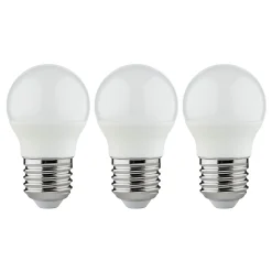 Lot 3 ampoules LED mini globe E27 470lm 4.2W = 40W Ø4.5cm Diall blanc chaud
