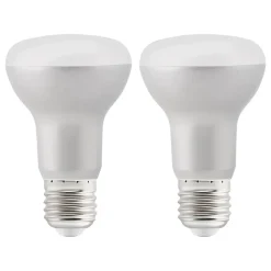 Lot 2 ampoules LED Réflecteur (R63) E27 470lm 4.2W = 40W Ø6.3cm Diall blanc chaud