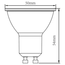 Lot 2 ampoules LED réflecteur Jacobsen GU10 430 lm 4.5W 50W blanc neutre noir