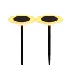 Lot 2 balises solaires LED blanc chaud IP44 8lm L.16 x l.16 x H.35 cm acier noir
