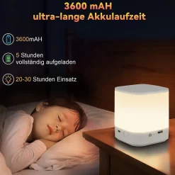 Lot lampes de table led nettlife avec batterie rechargeable de 1800 mah, variateur tactile 3000-6500k usb avec 3 températures