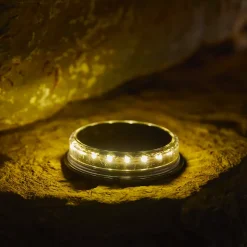 Lot 2 spots encastrables solaire LED Lumisky IP44 60lm blanc chaud l.12cm noir