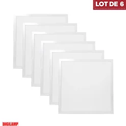 Lot de 6 - Panneau LED 60x60 40W Blanc froid 6500K encastrable Haute Luminosité