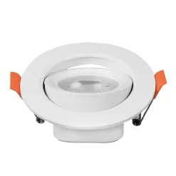 Lot de 50 - Spot LED encastrable orientable, 7W 3000K Blanc chaud transformateur intégré pour plafond