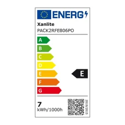 Lot de 2 ampoules Filament LED P45 Opaque, culot E27, 806 Lumens, conso. 9W (eq. 60W), 2700K, Blanc chaud