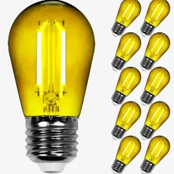 Lot de 10 Ampoules Guirlande Guinguette Led E27 jaune - 2W