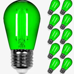 Lot de 10 Ampoules Guirlande Guinguette Led E27 vert - 2W