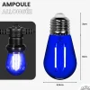 Lot de 10 Ampoules Guirlande Guinguette Led E27 bleu - 2W