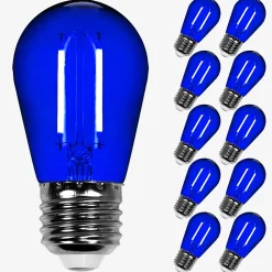 Lot de 10 Ampoules Guirlande Guinguette Led E27 bleu - 2W