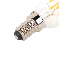 Lot de 5 ampoules LED à filament bougie E14 dimmables B35 transparentes 3W 250lm 2700K