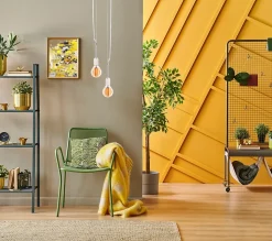 Lot de 5 ampoules LED avec douille E14 3,9 watts, en métal et verre, ambre